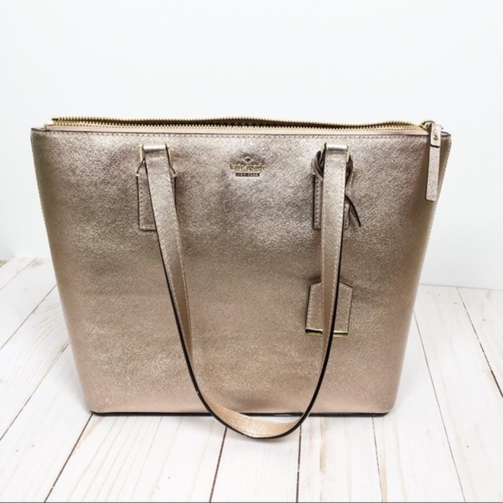 Kate Spade Rose Gold Lucie Tote Handbag Purse
